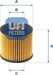UFI 25.086.00 - Filtro olio www.autoricambi360.it