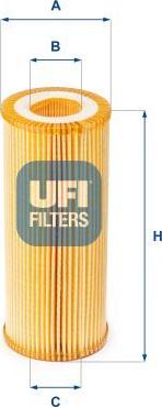 UFI 25.080.00 - Filtro olio www.autoricambi360.it