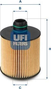 UFI 25.083.00 - Filtro olio www.autoricambi360.it