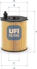 UFI 25.037.00 - Filtro olio www.autoricambi360.it