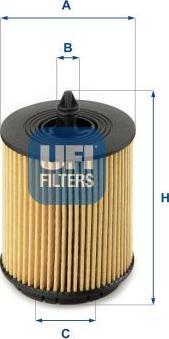UFI 25.024.00 - Filtro olio www.autoricambi360.it