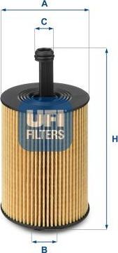 UFI 25.023.00 - Filtro olio www.autoricambi360.it