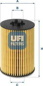 UFI 25.144.00 - Filtro olio www.autoricambi360.it