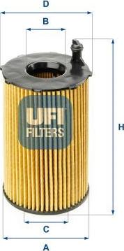UFI 25.141.00 - Filtro olio www.autoricambi360.it