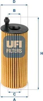 UFI 25.142.00 - Filtro olio www.autoricambi360.it
