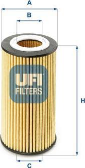 UFI 25.154.00 - Filtro olio www.autoricambi360.it