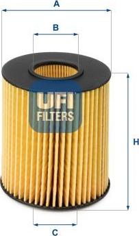 UFI 25.151.00 - Filtro olio www.autoricambi360.it