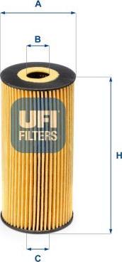 UFI 25.166.00 - Filtro olio www.autoricambi360.it