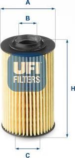 UFI 25.163.00 - Filtro olio www.autoricambi360.it
