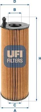 UFI 25.105.00 - Filtro olio www.autoricambi360.it