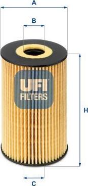 UFI 25.106.00 - Filtro olio www.autoricambi360.it