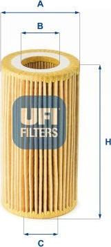 UFI 25.180.00 - Filtro olio www.autoricambi360.it