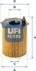 UFI 25.187.00 - Filtro olio www.autoricambi360.it