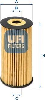 UFI 25.170.00 - Filtro olio www.autoricambi360.it