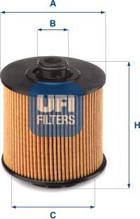 UFI 25.173.01 - Filtro olio www.autoricambi360.it