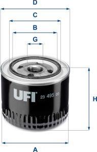 UFI 23.495.00 - Filtro olio www.autoricambi360.it