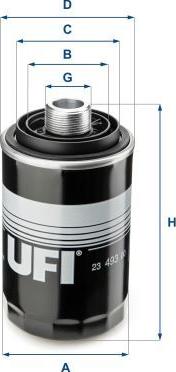 UFI 23.493.00 - Filtro olio www.autoricambi360.it