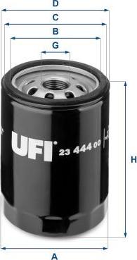 UFI 23.444.00 - Filtro olio www.autoricambi360.it