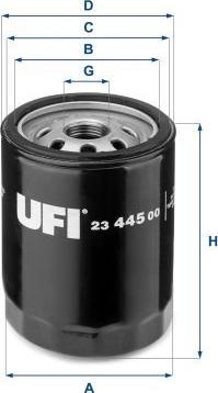 UFI 23.445.00 - Filtro olio www.autoricambi360.it