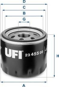 UFI 23.455.00 - Filtro olio www.autoricambi360.it