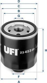 UFI 23.453.00 - Filtro olio www.autoricambi360.it