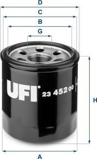 UFI 23.452.00 - Filtro olio www.autoricambi360.it