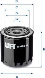 UFI 23.463.00 - Filtro olio www.autoricambi360.it