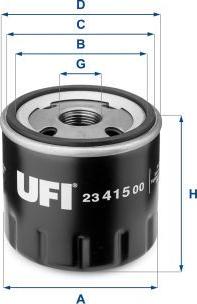 UFI 23.415.00 - Filtro olio www.autoricambi360.it