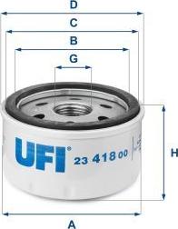 UFI 23.418.00 - Filtro olio www.autoricambi360.it