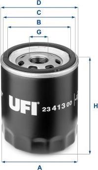 UFI 23.413.00 - Filtro olio www.autoricambi360.it