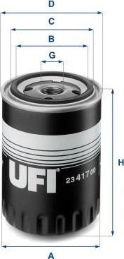 UFI 23.417.00 - Filtro olio www.autoricambi360.it