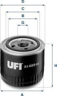 UFI 23.489.00 - Filtro olio www.autoricambi360.it