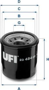 UFI 23.484.00 - Filtro olio www.autoricambi360.it