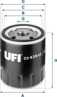 UFI 23.439.00 - Filtro olio www.autoricambi360.it