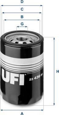 UFI 23.436.00 - Filtro olio www.autoricambi360.it