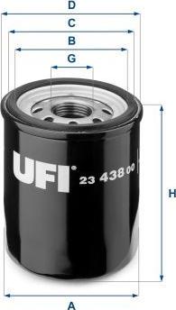 UFI 23.438.00 - Filtro olio www.autoricambi360.it