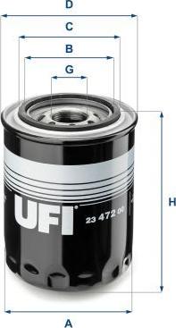 UFI 23.472.00 - Filtro olio www.autoricambi360.it