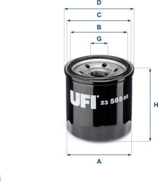 UFI 23.585.00 - Filtro olio www.autoricambi360.it