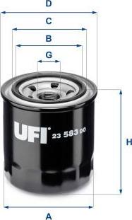 UFI 23.583.00 - Filtro olio www.autoricambi360.it