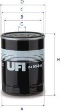 UFI 23.654.00 - Filtro olio www.autoricambi360.it
