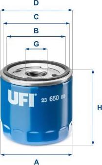 UFI 23.650.00 - Filtro olio www.autoricambi360.it