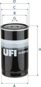 UFI 23.651.00 - Filtro olio www.autoricambi360.it
