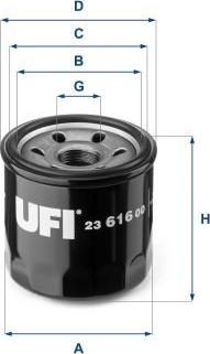 UFI 23.616.00 - Filtro olio www.autoricambi360.it