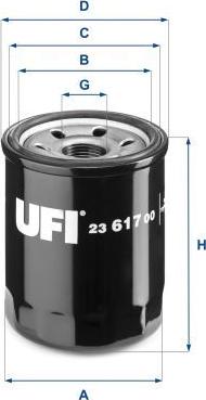 UFI 23.617.00 - Filtro olio www.autoricambi360.it