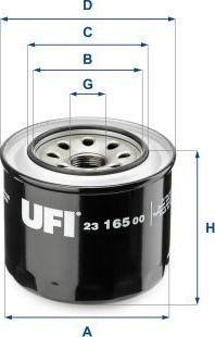 UFI 23.165.00 - Filtro olio www.autoricambi360.it