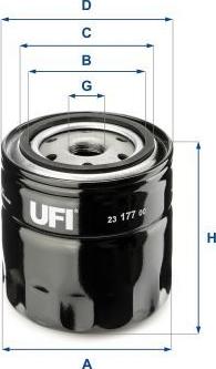 UFI 23.177.00 - Filtro olio www.autoricambi360.it