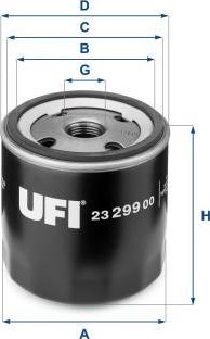 UFI 23.299.00 - Filtro olio www.autoricambi360.it