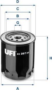 UFI 23.297.00 - Filtro olio www.autoricambi360.it