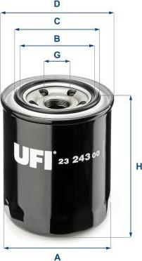 UFI 23.243.00 - Filtro olio www.autoricambi360.it