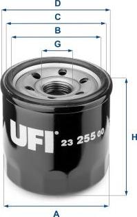 UFI 23.255.00 - Filtro olio www.autoricambi360.it